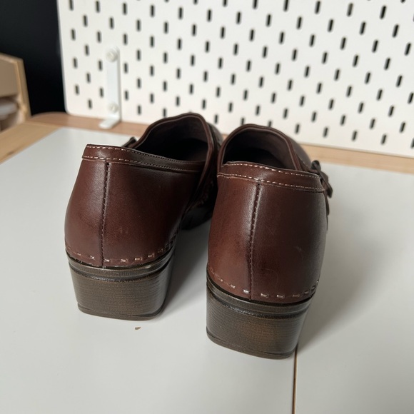 Sofft Brown Leather Buckle Clogs - Picture 5 of 10